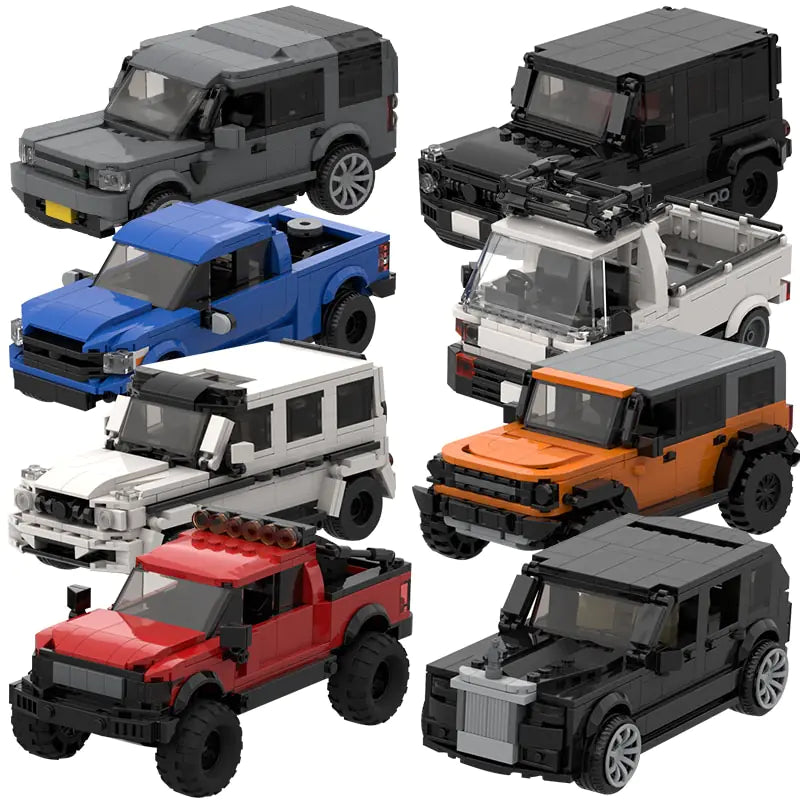 MOC Lego Model Building Blocks Champion Racer SUV