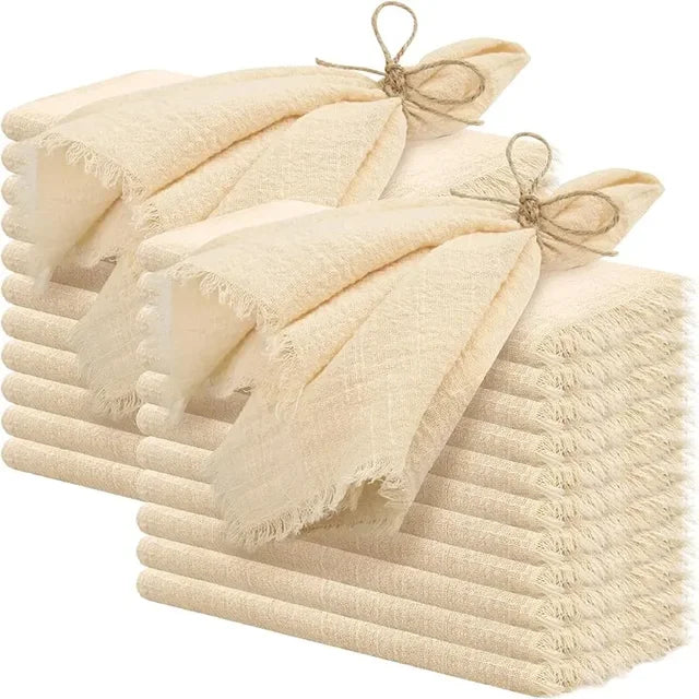 Gauze Cotton Napkins (24 Pieces)