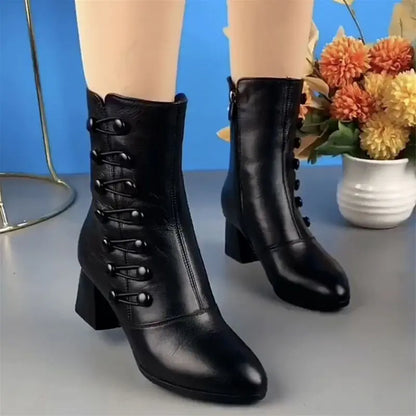 Millie Vegan Leather Ankle Boots