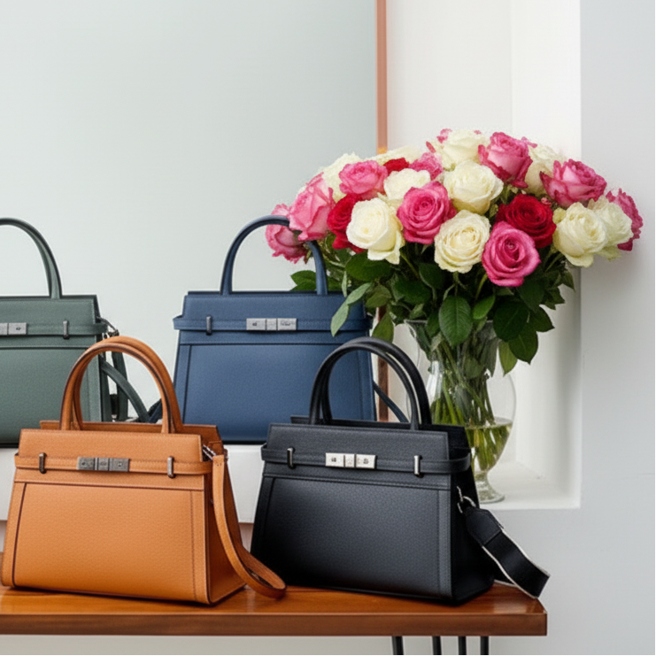 Birkin Inspired Genuine Leather Handbags - The New York Collection