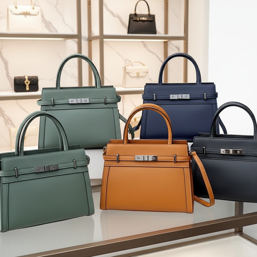 Birkin Inspired Genuine Leather Handbags - The New York Collection
