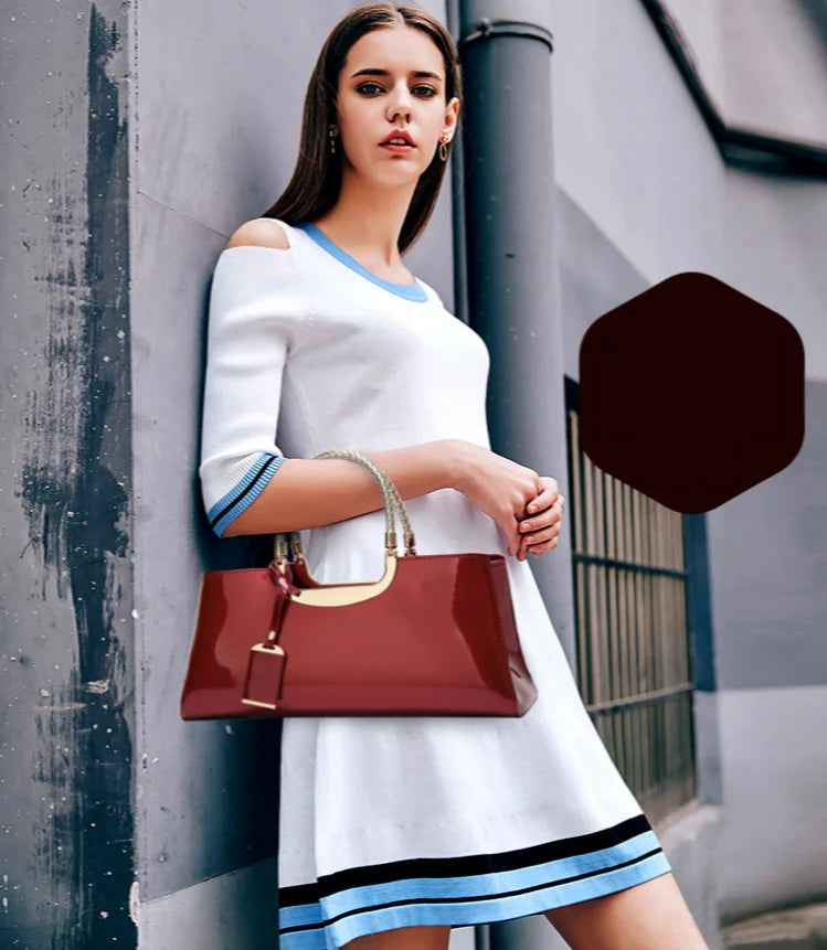 Noble Patent Leather Messenger Bags