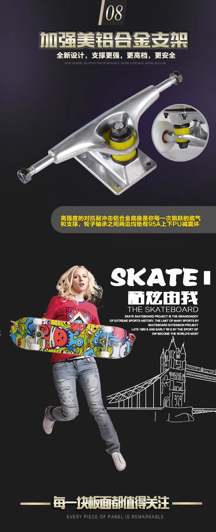 Kingbox Colorful Flash Wheel Skateboards