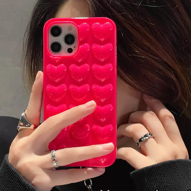 3D Love Heart iPhone Cases