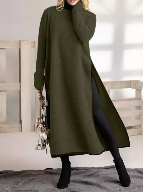 Vonda Oversized Fleece Layering Jumper Dress