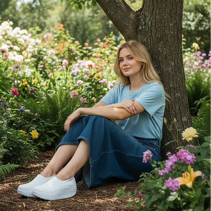 Rolling Sole Mesh Slip-on Platform Sneakers