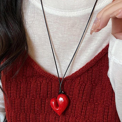 Irregular Heart Pendant Necklaces