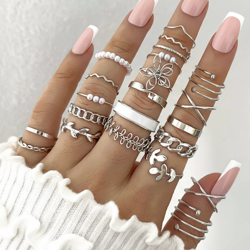 Hypoallergenic Knuckle Rings Set