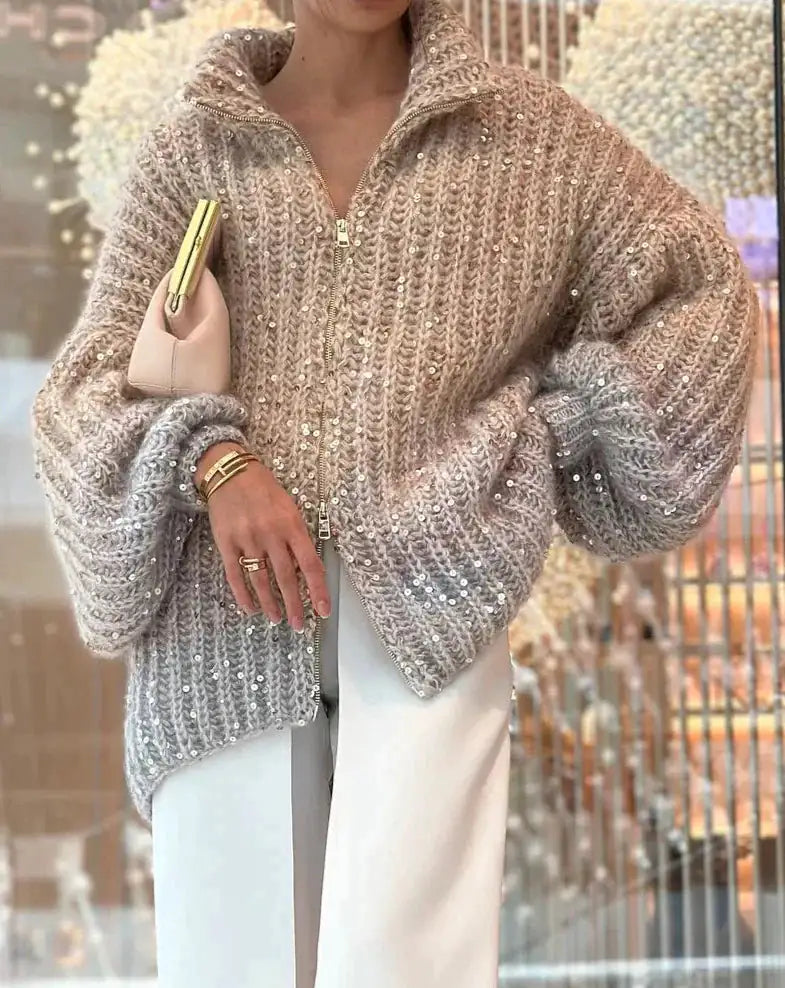 Elegant Sequin Sweater