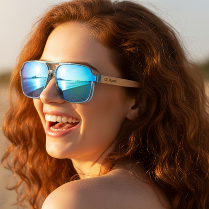 Oi Wood Polarized UV Protection Sunglasses