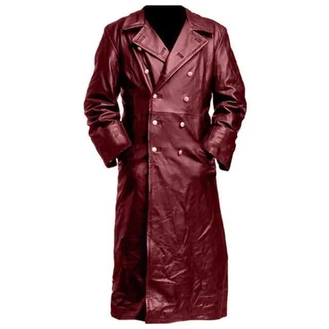 Vegan Leather Trench Coat