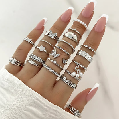 Hypoallergenic Knuckle Rings Set