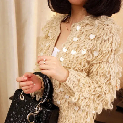 Tassel Sequined Cardigan