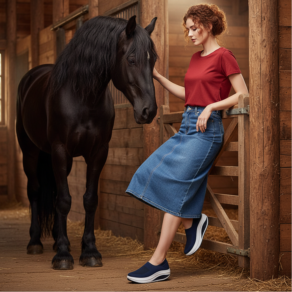 Rolling Sole Mesh Slip-on Platform Sneakers