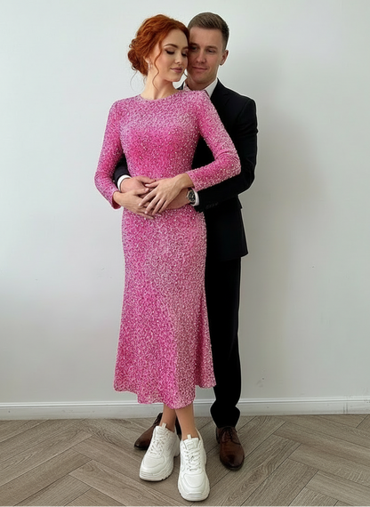 Elegant Sequin Midi Dresses