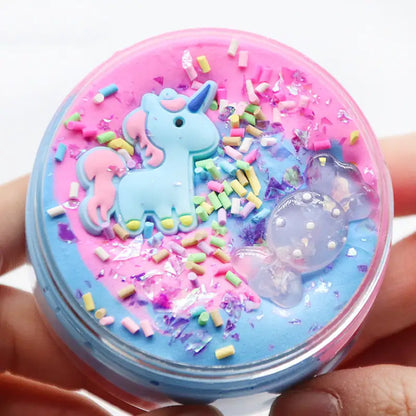 Pink Puff Unicorn Slime