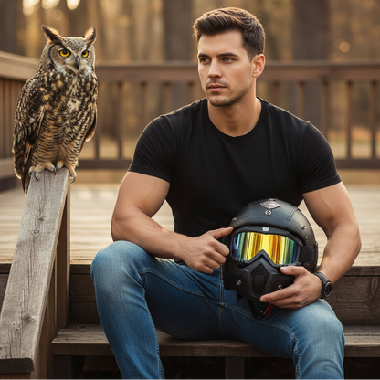 Crown Racing Vintage Vegan Leather Helmets