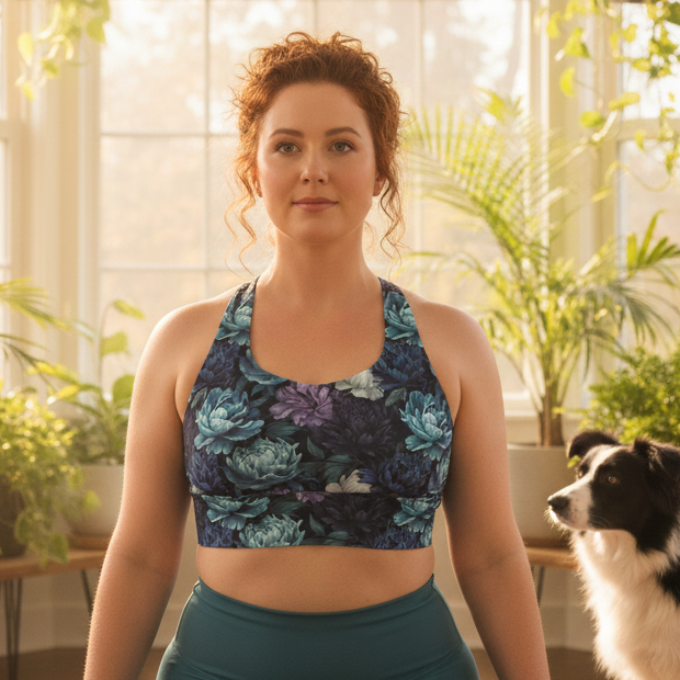 Recycled Longline Compression BloomZ Sports Bra