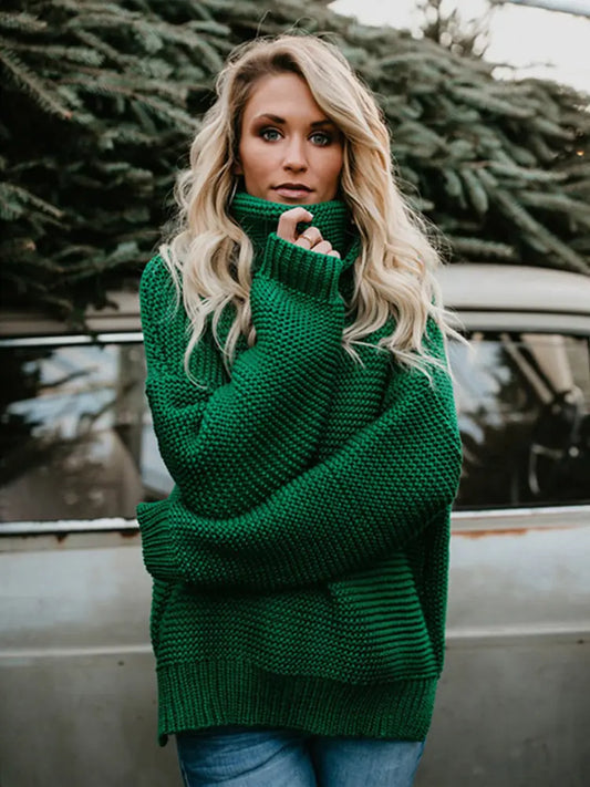 Turtleneck Chunky Knitted Sweater