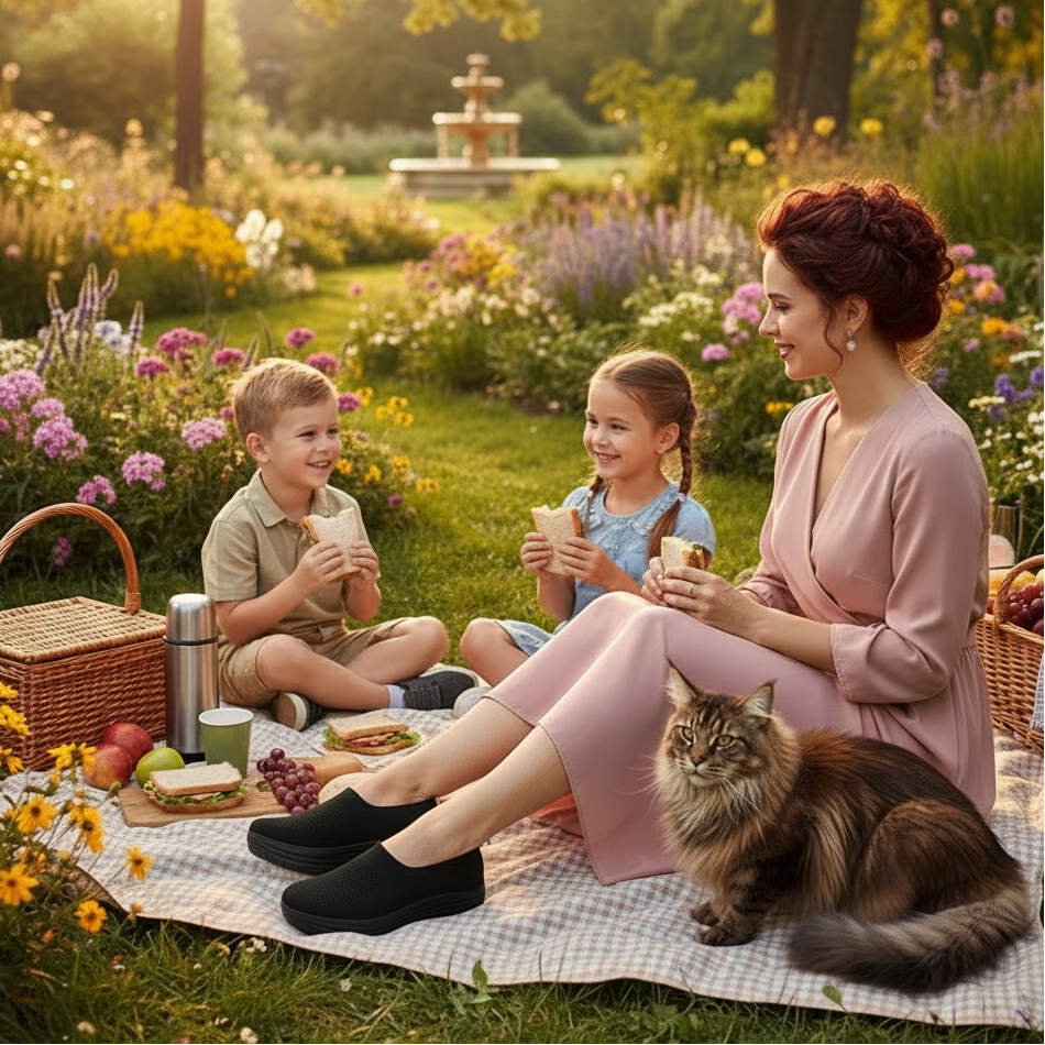 Rolling Sole Mesh Slip-on Platform Sneakers