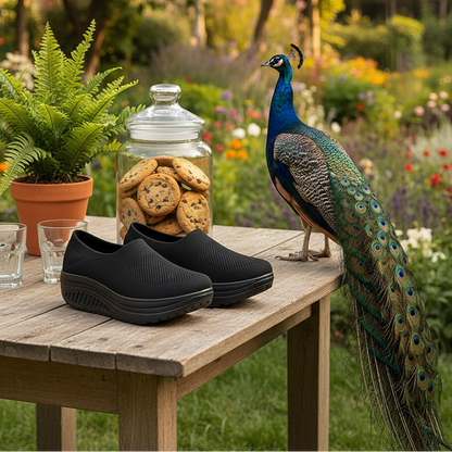 Rolling Sole Mesh Slip-on Platform Sneakers