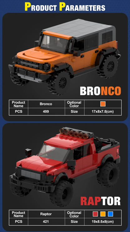 MOC Lego Model Building Blocks Champion Racer SUV