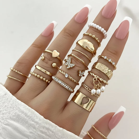 Hypoallergenic Knuckle Rings Set