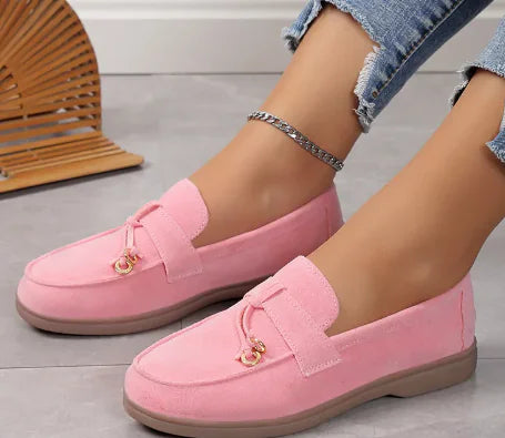 Loro Suede Charm Loafers