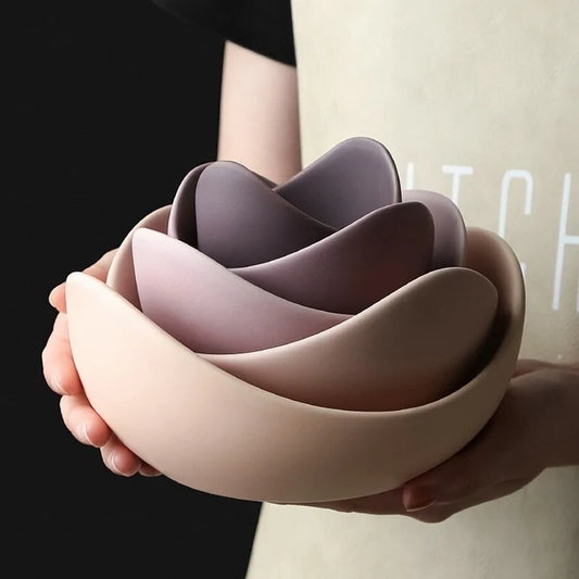 Lotus Ceramic Nesting Bowl Set