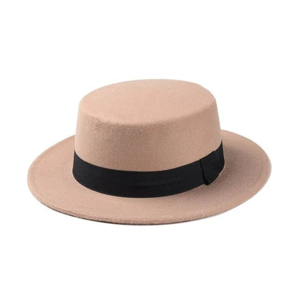 Pork Pie Flat Top Wool Hats