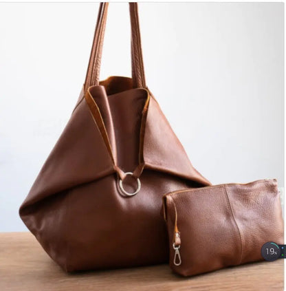 Large Vegan Leather Tote Bags