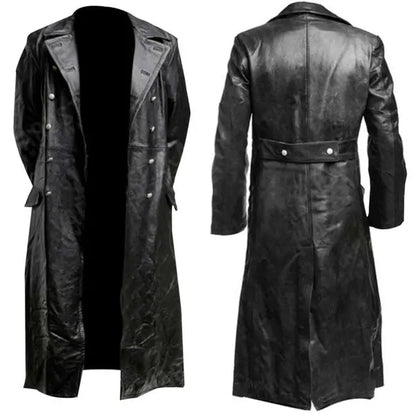 Vegan Leather Trench Coat