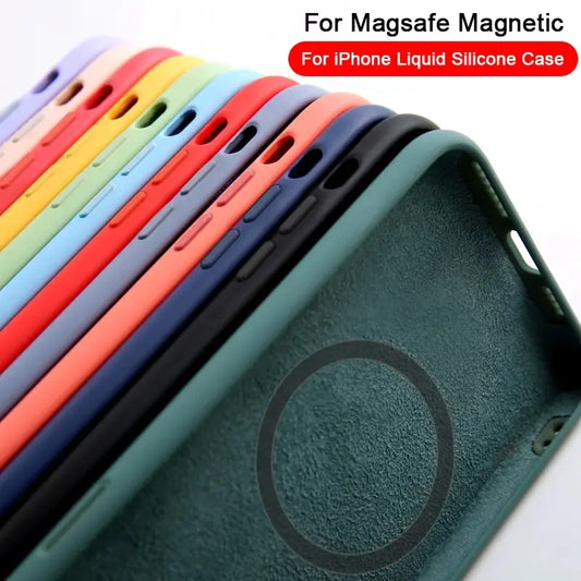 Magnetic Liquid Silicone iPhones Cases