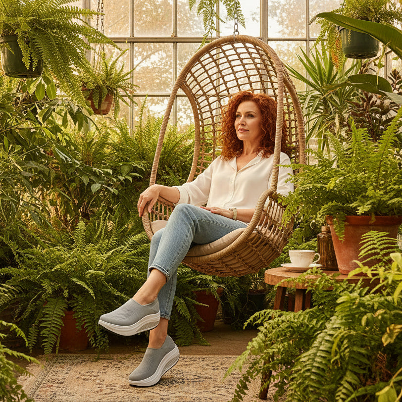 Rolling Sole Mesh Slip-on Platform Sneakers