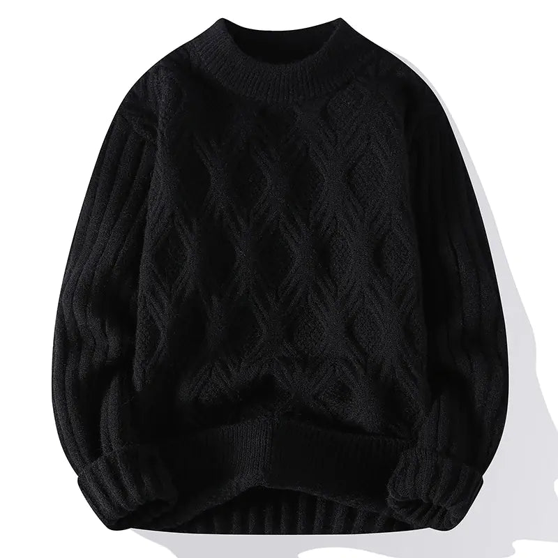 Twisted Diamond Acrylic Aran Sweater