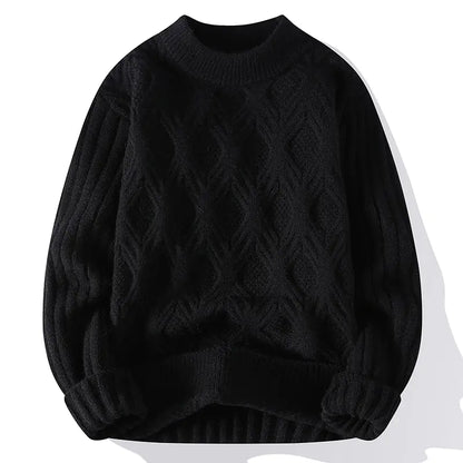 Twisted Diamond Acrylic Aran Sweater