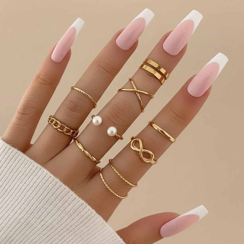 Hypoallergenic Knuckle Rings Set