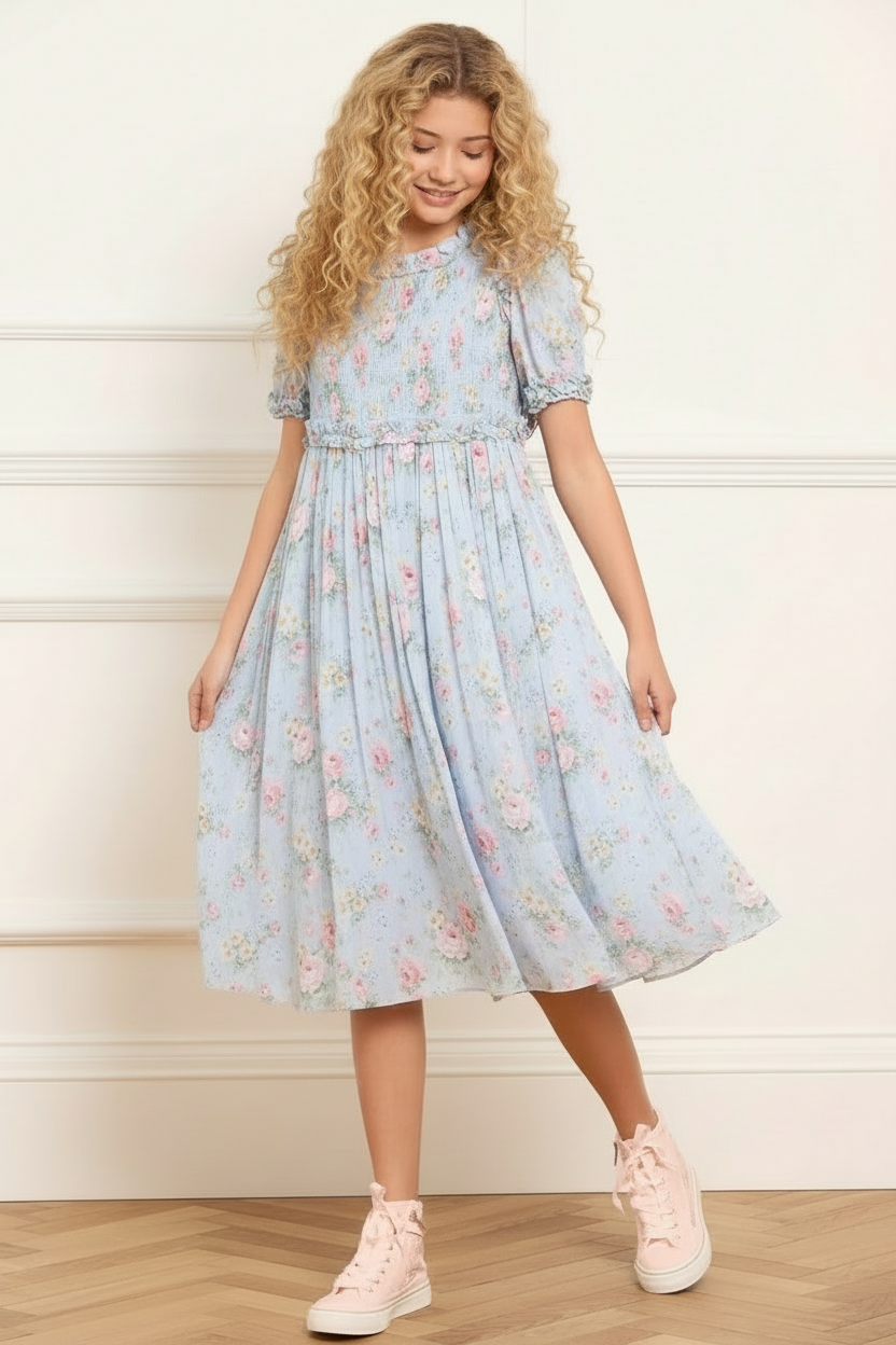 Pompadour Garden Giselle Chiffon Dress