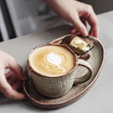 Handcrafted Japanese Pottery Coffee Cup Set