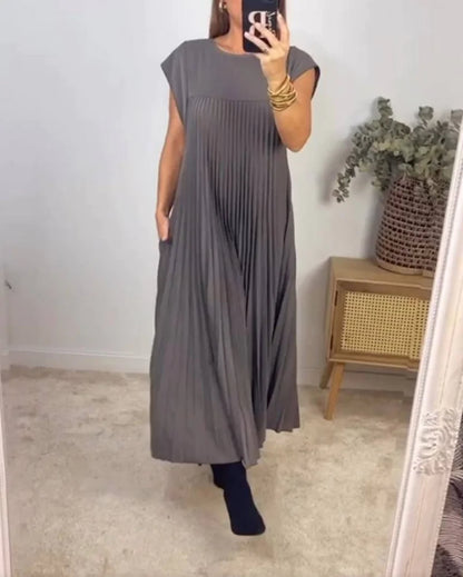 Zanzea Pleated Maxi Dress