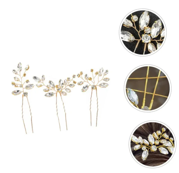 Crystal Hairpin Trio