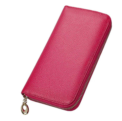 OX KNIGHT Cowhide Leather Multifunctional Zip Wallets