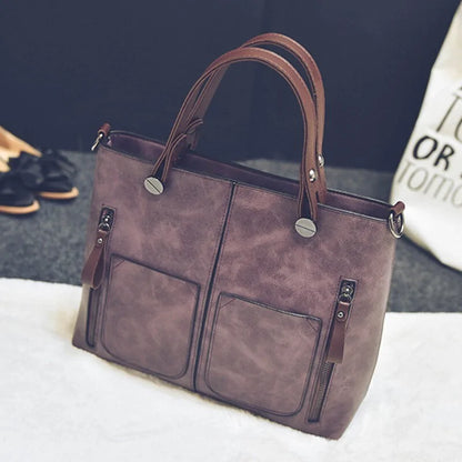 Wax Oil Vegan Leather Handbag