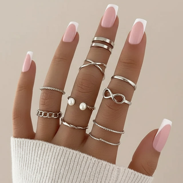 Hypoallergenic Knuckle Rings Set