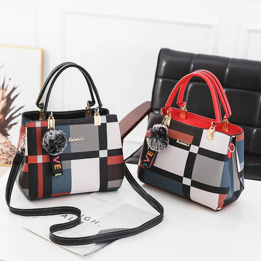 Plaid Colorblock Handbags