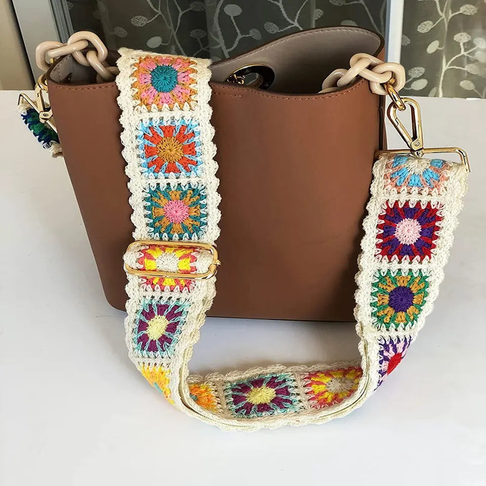 Retro Adjustable Woven Bag Straps