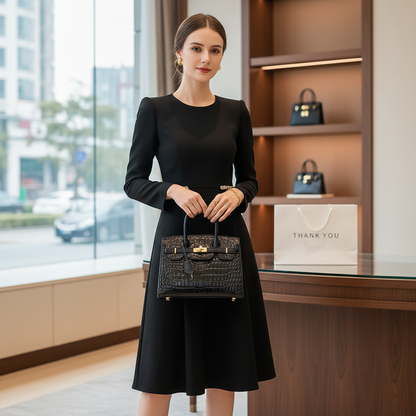Birkin Inspired Crocodile Leather Handbags - The Dubai Collection