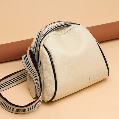 Annmouler Genuine Cowhide Leather Saddle Handbags