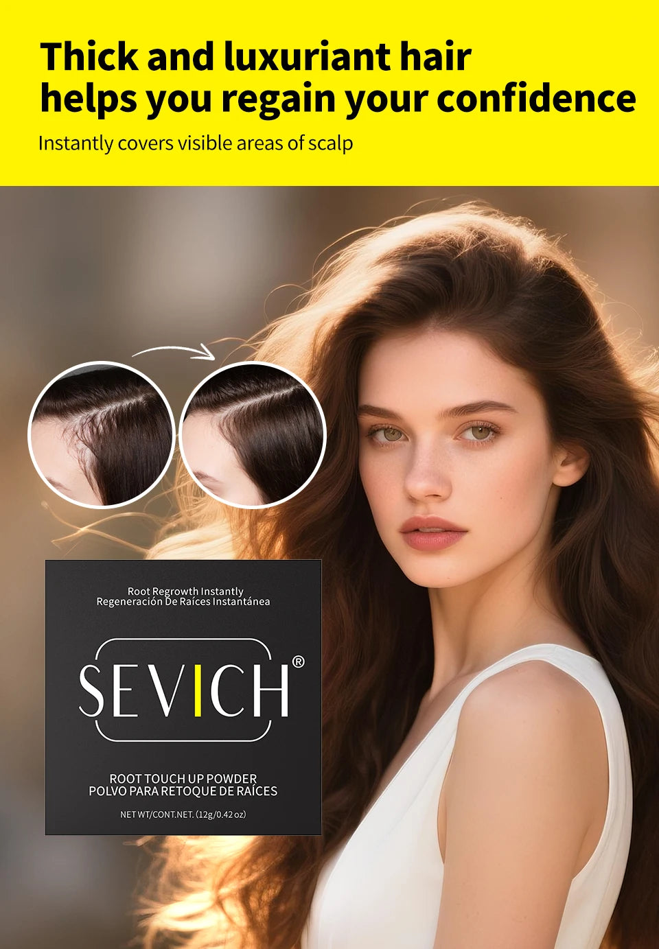 SEVICH Waterproof Natural Root Touch Up Powder