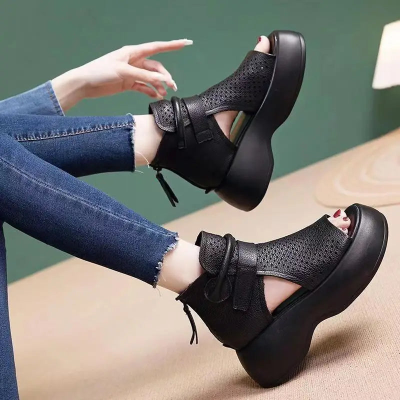 Roman High-Top Platform Sandals